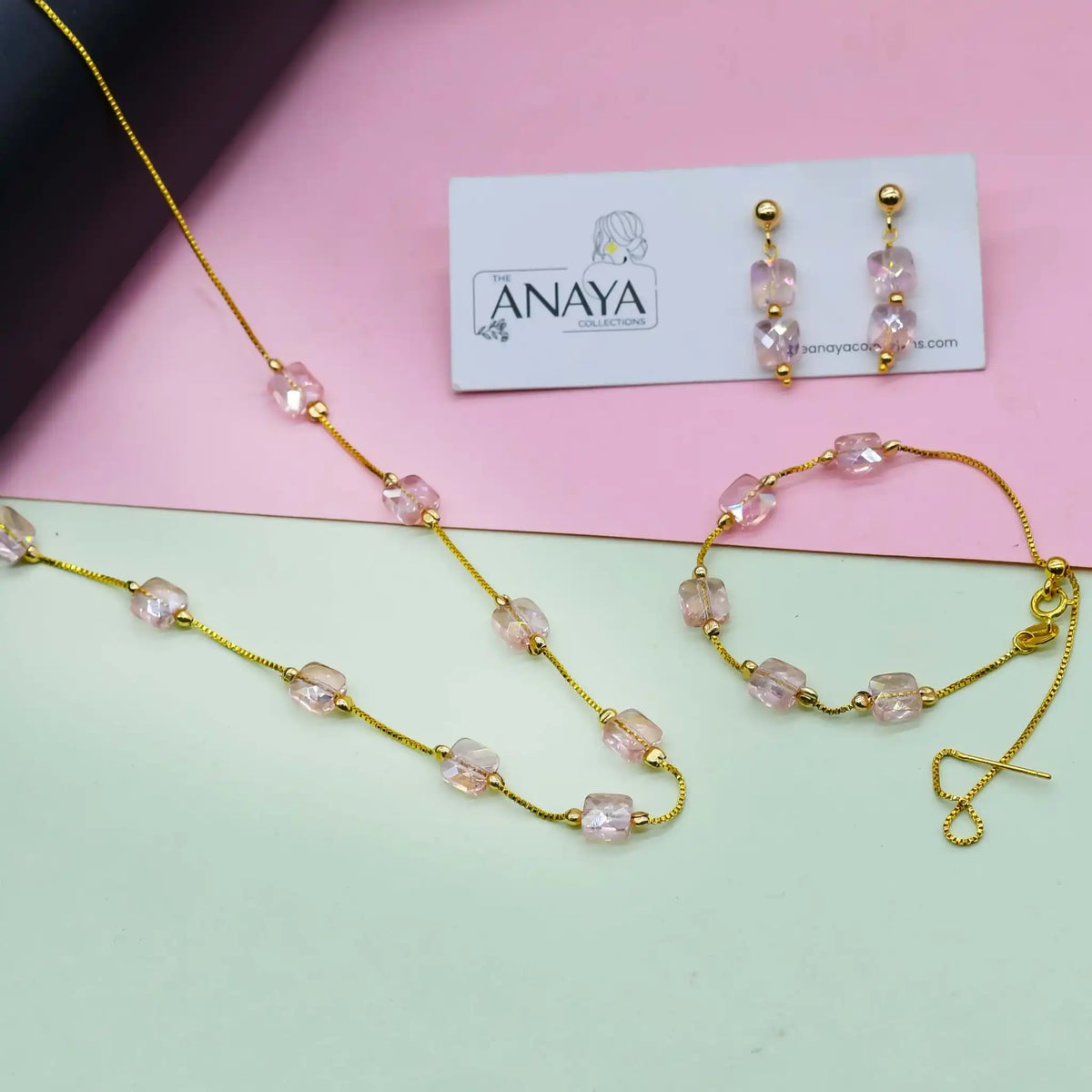 Square Beaded Dainty Set