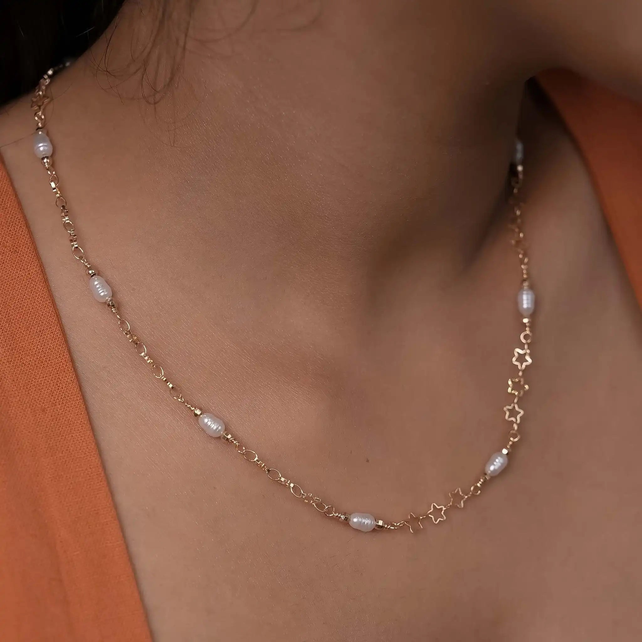Star & Pearl Necklace