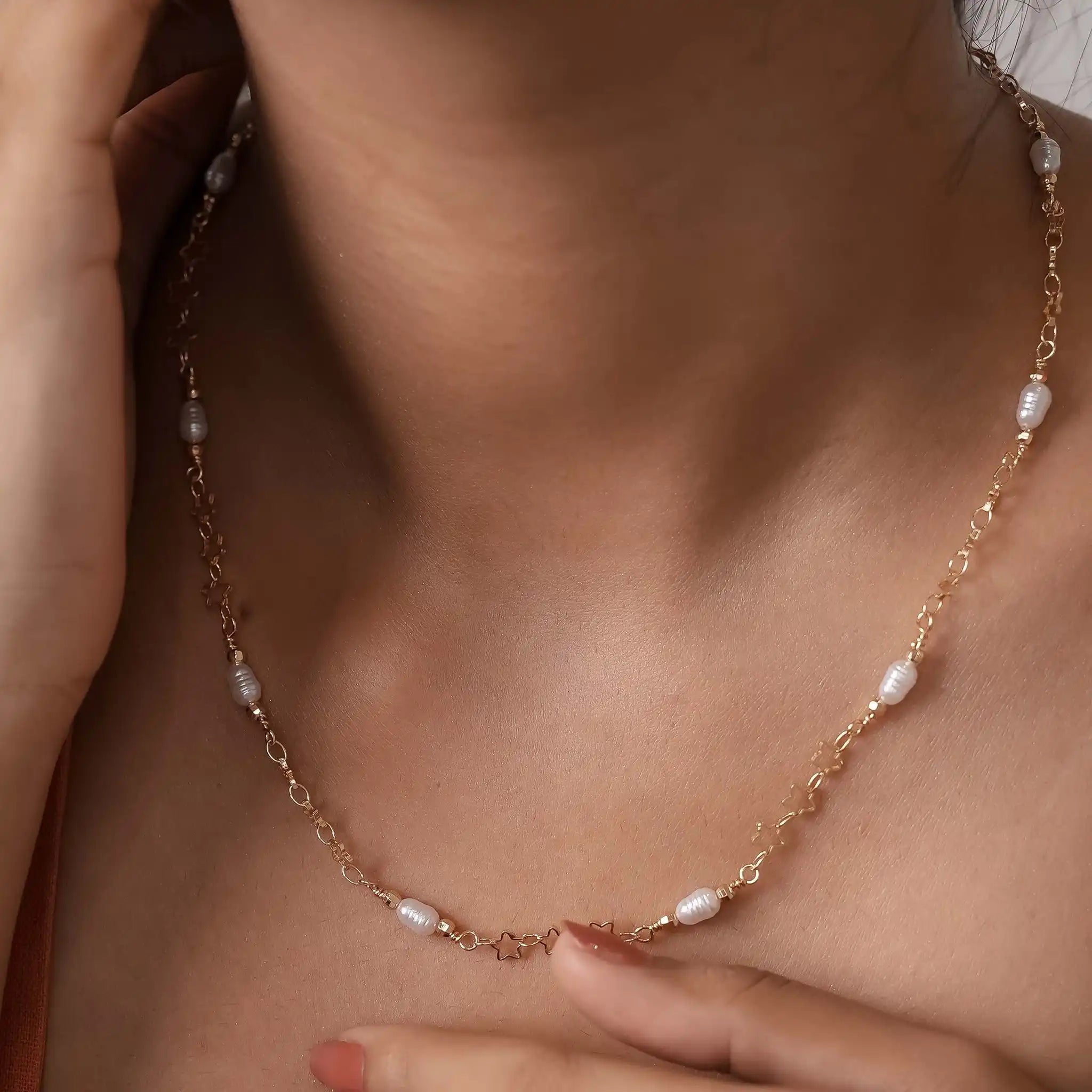 Star & Pearl Necklace