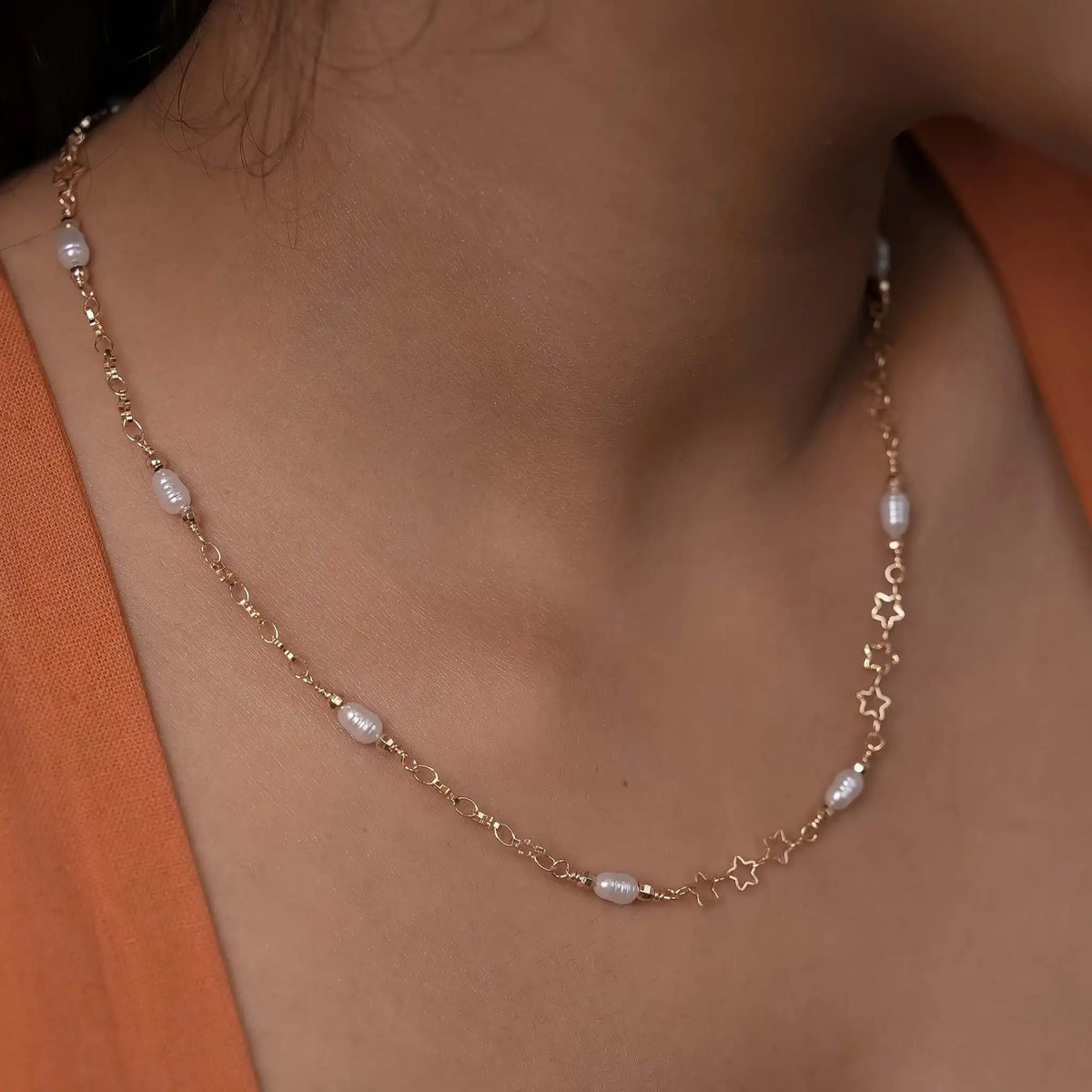 Star & Pearl Necklace