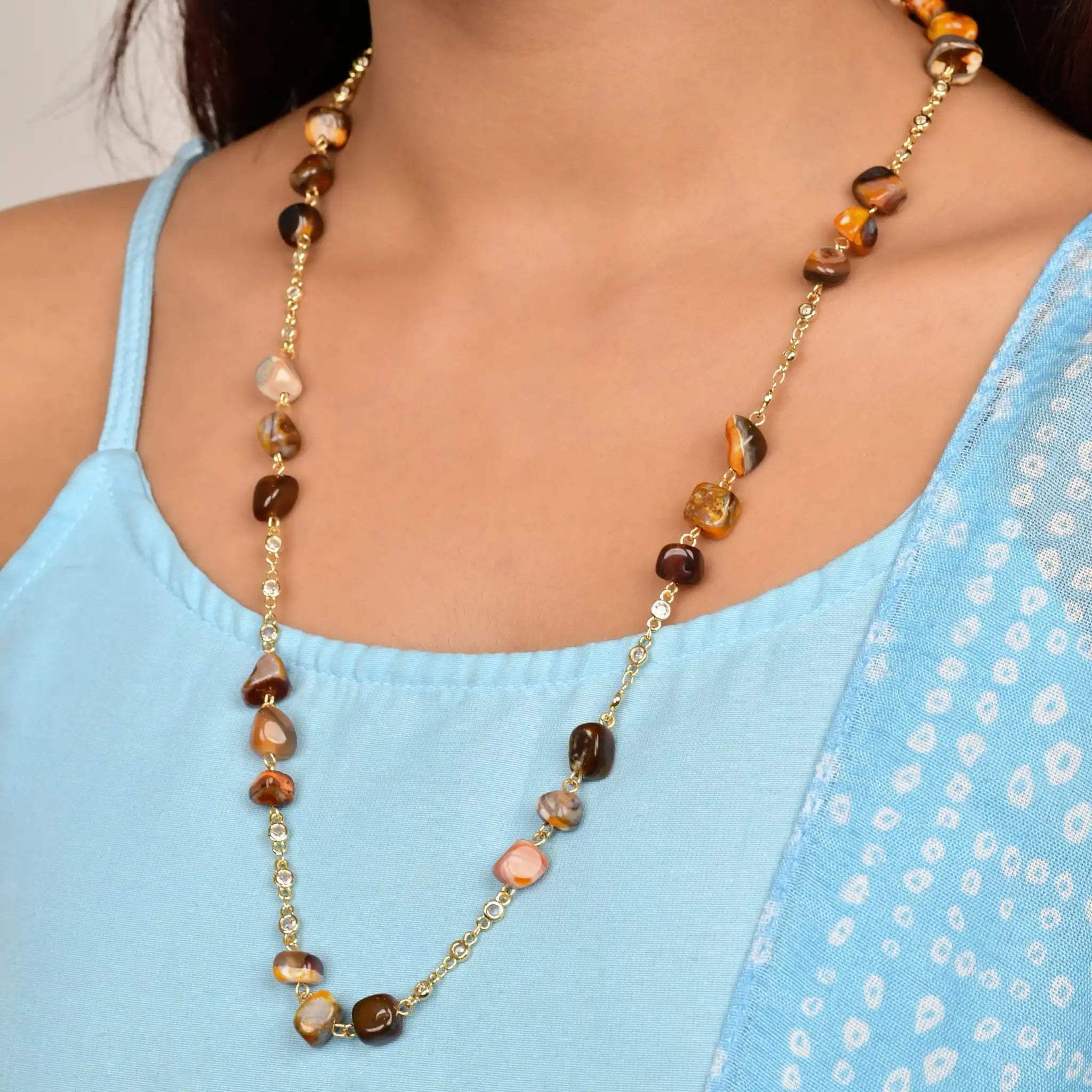 Twilight Fusion Natural Agate Single CZ Set
