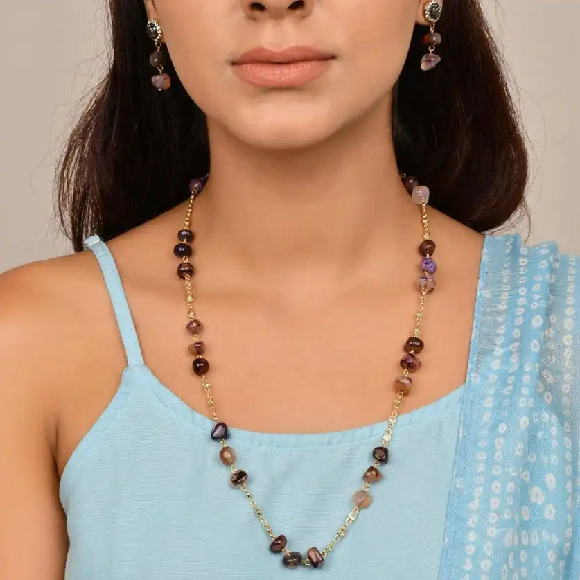 Twilight Fusion Natural Agate Single CZ Set