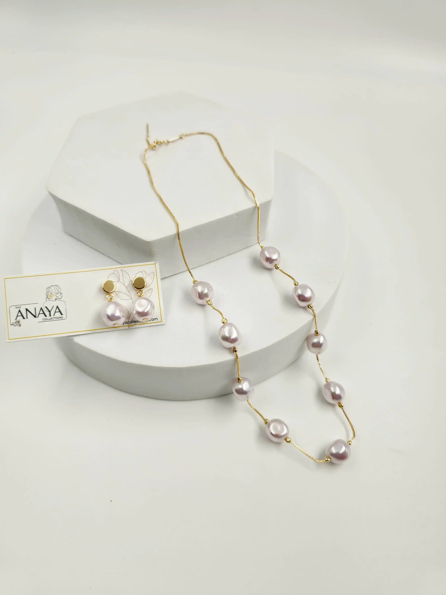 Uncut Gems Pearl Dainty Set