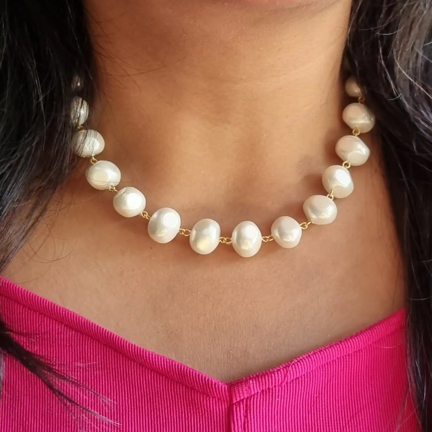 Uncut Shell Pearl Set
