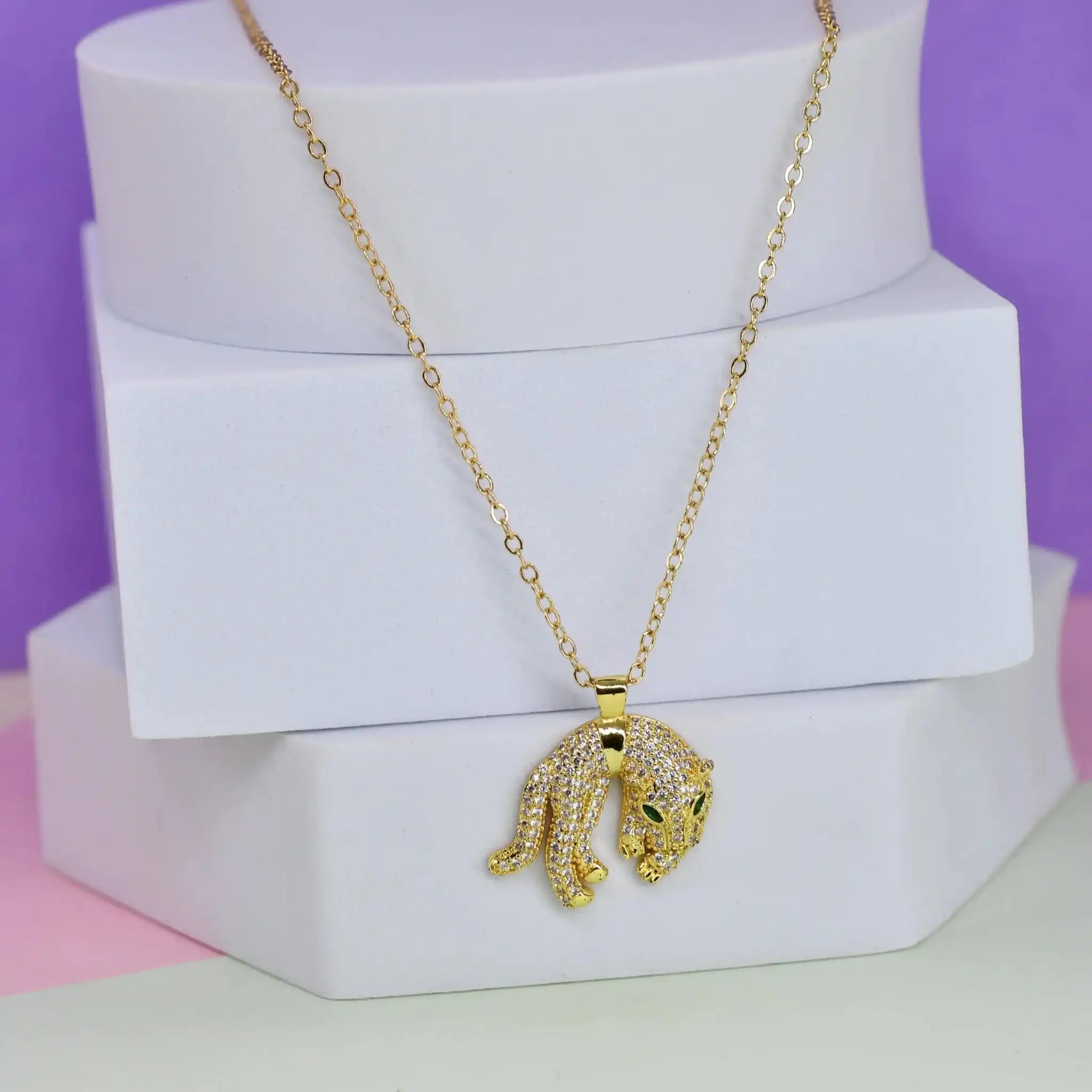 Vintage Panther Pendant Chain