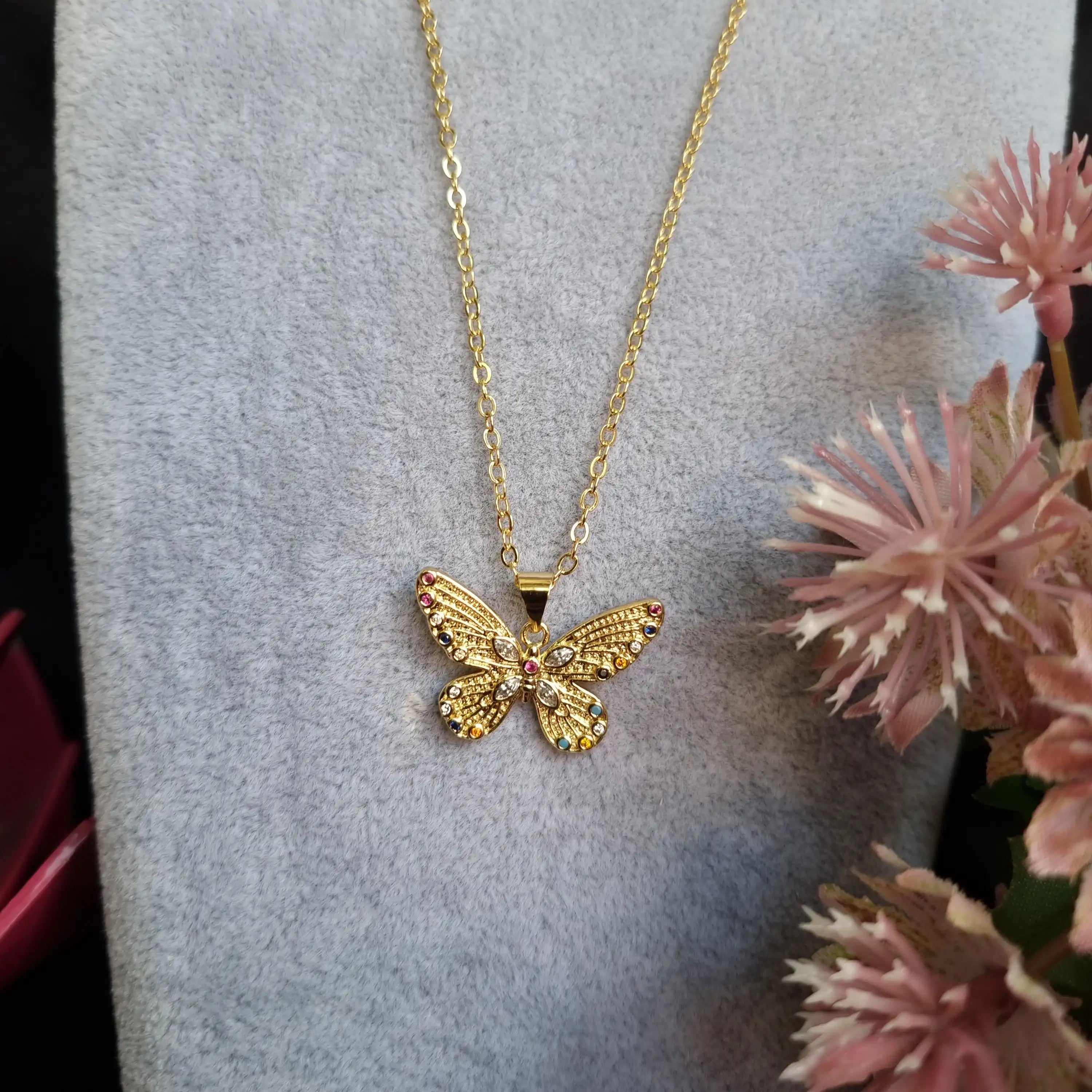Web Butterfly Pendant Chain