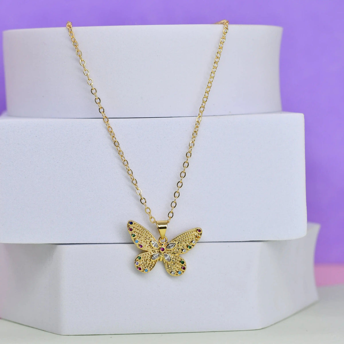 Web Butterfly Pendant Chain