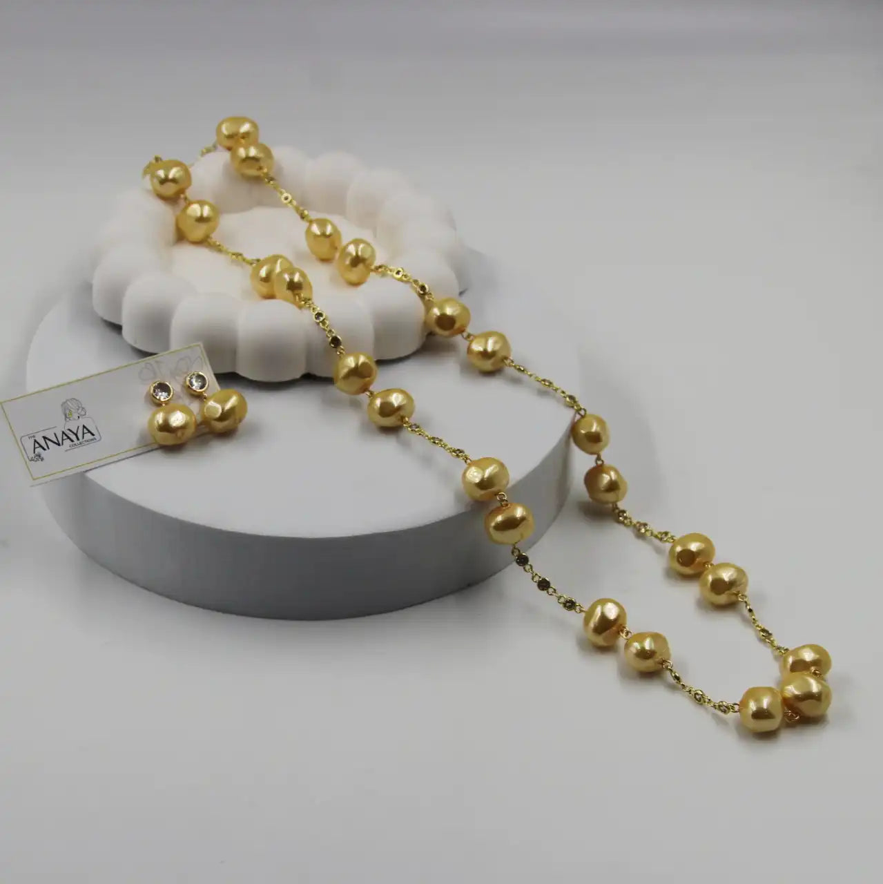 Uncut Shell Pearl Long Set