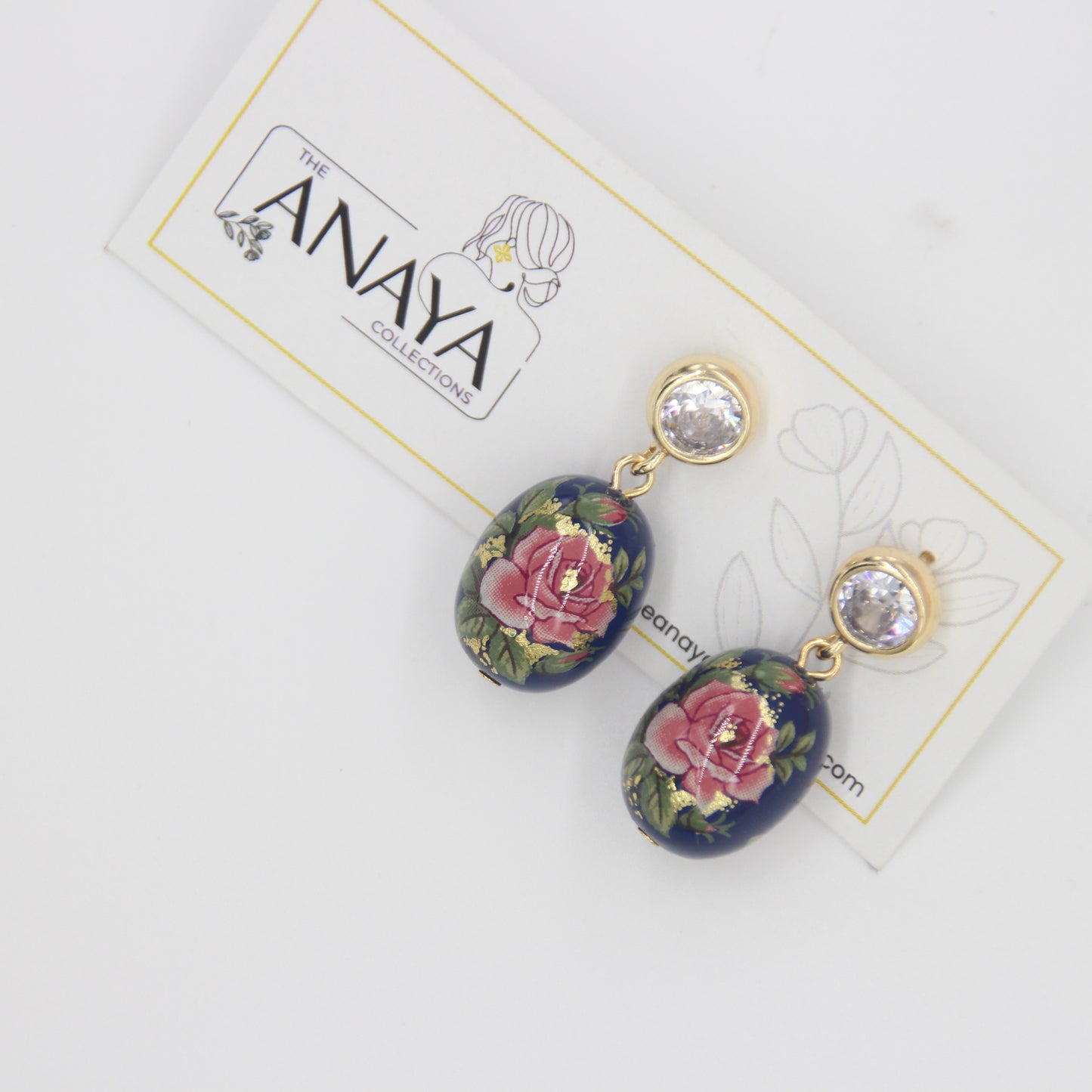 Floral Murano Pearl Dainty Earrings